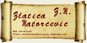 Zlatica Matorčević vizit kartica